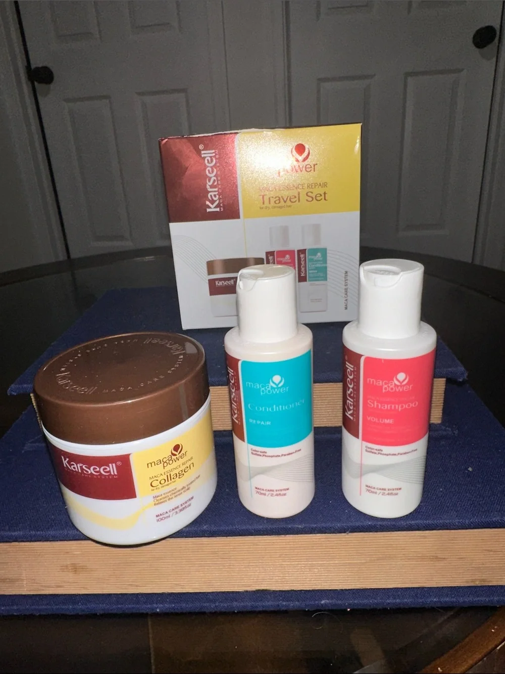 Hair Care Set - White/Blue/Red